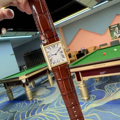 Cartier Tank Must 25.5*33.7/29.5*22MM Gold Bezel Men's and Women's Watch